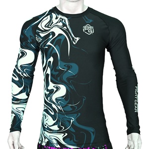 Rashguard unisex de manga larga para MMA Grappling y entrenamiento de Jiu-Jitsu brasileño al por mayor para hombres y adultos - Product Image 1