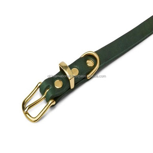 Collar para perro de cuero alemán 100% auténtico, diseño personalizado clásico, hardware dorado o niquelado de lujo, collar fuerte para mascotas - Product Image 6