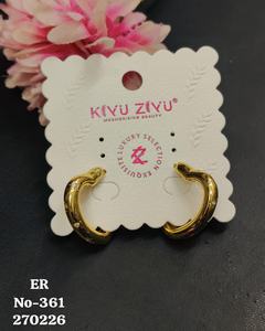 Juego de Aretes Modernos de Acero Inoxidable Chapado en Oro de Primera Calidad con Diseño de Diamantes Americanos - Product Image 6