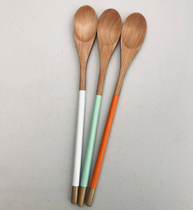 Ensemble de cuillères en bois avec manche imprimé tomate, style vintage durable, article personnalisable pour un usage quotidien - Product Image 4