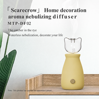Diffuseur d'huiles essentielles pures HIITII en verre noir rechargeable, sans fil, à nébulisation LED, pour la maison et l'hôtel – Nouvelle collection tendance et décorative