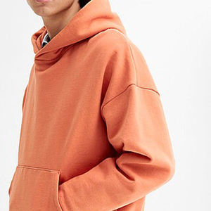 <b>Men's</b> Olive Green <b>Hooded</b> Sweatshirt Oversized Fit Solid Color Casual Cotton Pullover Autumn Wear - Product Image 4