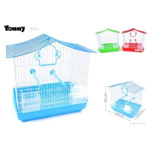 กรงนกยอมมี่ ขนาด 38x30x23 ซม. พร้อมที่นั่งและที่ให้อาหารสำหรับนกขนาดเล็ก - Product Image 4