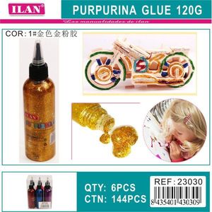 Ilan <b>Glitter</b> Glue 120G Gold For Craft And Art Projects - Product Image 3