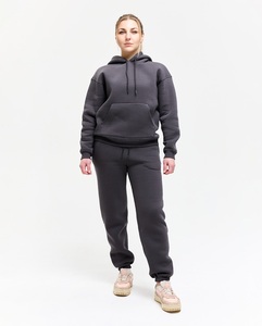 Sweatshirts à capuche surdimensionnés personnalisés pour femmes Trendy Queen, en molleton, à manches longues, pulls, tenues d'automne avec poche - Product Image 1