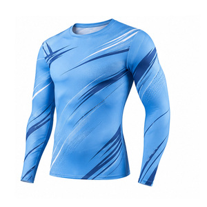 T-shirt de compression pour homme, vêtements de sport, personnalisable, séchage rapide, extensible, respirant, entraînement, fitness, haut de gamme, fournisseur OEM US - Product Image 5