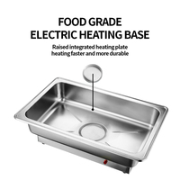 Yurtrain Hochwertiges elektrisches Chafing Dish Set aus Edelstahl Buffet Food Warmer Ausrüstung für Restaurant & Party