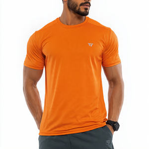 T-shirts de sport pour hommes à manches courtes, col rond, polyester/coton, séchage rapide, respirant, léger, été - Product Image 5