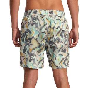 Shorts de plage décontractés pour hommes - Spandex/Polyester, imprimés par sublimation, respirants, séchage rapide, coupe-vent, longueur genou, fermeture à cordon - Product Image 4