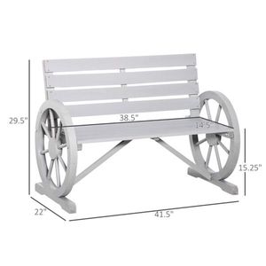 2Garden Gray Patio Bench Chair for Outdoor Decor - Product Image 2