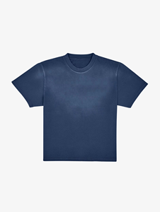 Camiseta de mujer de talla grande, estilo urbano retro, efecto desgastado por el sol, con cuello redondo, lavado ácido, personalizada, vintage, 100% algodón, tejido ligero - Product Image 5