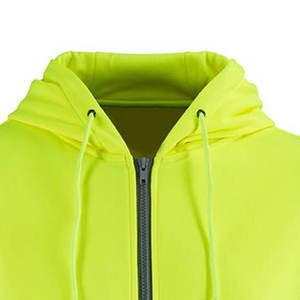 Sweat à capuche réfléchissant en polaire polyester-coton personnalisé avec cordon de serrage, vêtements de travail haute visibilité, fabricant et fournisseur OEM à marque privée - Product Image 5