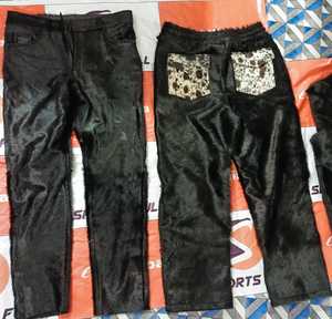 Pantalon en cuir pour homme avec poches, style décontracté, taille élastique, vêtement d'hiver - Product Image 5