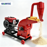 Broyeur à marteaux diesel 150-250 kg/h pour céréales (maïs, blé, riz) et aliments pour animaux avec tamis remplaçable