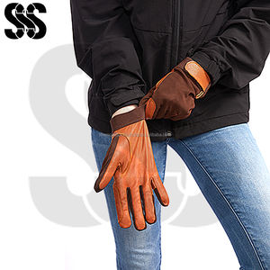 Nouveaux gants d'équitation d'hiver tendance personnalisés, doigts entiers, taille réglable, cuir de qualité supérieure, unisexe, équestre - Product Image 6