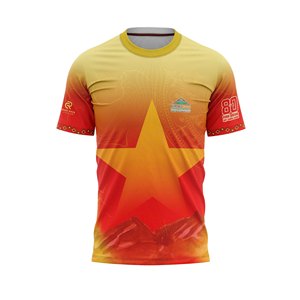 เสื้อยืดวิ่งแบบกำหนดเองสำหรับเล่นกีฬา วัสดุ 95% ผ้าฝ้าย 5% สแปนเด็กซ์ ขายส่งจากโรงงานผลิตในเวียดนาม - Product Image 4