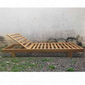 Comfortable Teak Patio Sunbed Weather Resistant Reclining Chaise Grade AB Slat <b>Daybed</b> Resort Hotel Project Supply SVLK - Product Image 4