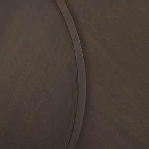 Ensemble de deux tables basses en bois de manguier massif, finition brun foncé, avec base de style tambour et plateau de style plateau, meubles de salon - Product Image 5