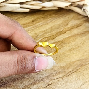 High Demand <b>Dainty</b> Heart <b>Ring</b> Minimalist Brass <b>Ring</b> for Women 18k Gold Plated Boho Love Minimal Jewelry for Wholesale/OEM/ODM - Product Image 5