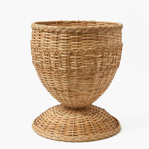 Nouveau pot de plante en rotin, design innovant, fabriqué au Vietnam, prix de gros, OEM ODM, couleur au choix. - Product Image 1