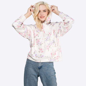 Sudadera con Capucha Estampada Floral de Capa de Aire para Mujer, Venta al por Mayor - Product Image 1