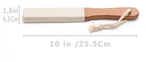 UBI UBI-2058 Râpe à callosités pour pieds, lime de pédicure, éliminateur de peaux mortes et de callosités pour talons fendillés, utilisation humide et sèche, manche en bois, usage domestique - Product Image 5