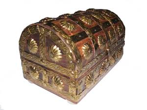 Boîte en bois écologique avec design en émail blanc (7" x 4" x 4") - Boîte à monnaie murale artisanale pour bijoux, bibelots, cadeaux - Product Image 2