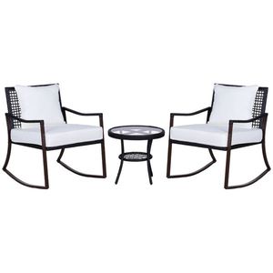 Set Bistrot con Sedie a Dondolo per Arredamento da Giardino - Product Image 1