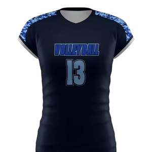 Maillot de volley-ball personnalisé OEM 2026 avec nom et numéro d'équipe, 100 % polyester, séchage rapide, respirant, unisexe, pour adulte, en vente - Product Image 2
