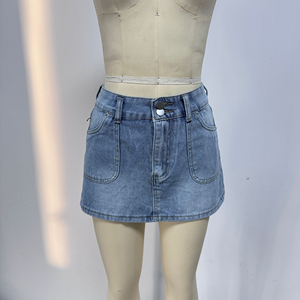 Nueva Falda Corta de Mezclilla para Mujer, Estilo Urbano, Línea A, Mini Falda - Product Image 1