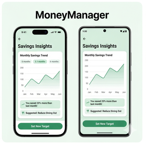 แอปติดตามการออมเงิน Royalcraft – ตัววางแผนเป้าหมาย, ตัวติดตามการออมเงิน, การควบคุมงบประมาณ และข้อมูลทางการเงิน ios/android - Product Image 4