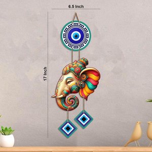 Amuleto de Pared Vighnaharta Ganesh Contra el Mal de Ojo para el Hogar, Templo, Sala de Estar, Entrada, Diseño Diwali Feng Shui - Product Image 6