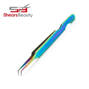Pinzas de pestañas Premium Rainbow, 6 piezas, herramientas profesionales de alta precisión para extensión de pestañas de volumen, para uso en salón - Product Image 6