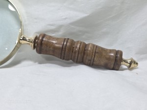 Handmade Wooden Handle Magnifying Glass Vintage Desktop Decorative Handheld Magnifier for Reading <b>Map</b> Office Decor Luxury Gift - Product Image 3