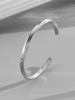 Brazalete de Acero Inoxidable Pulido de Primera Calidad, Grabado, para Regalos Personalizados