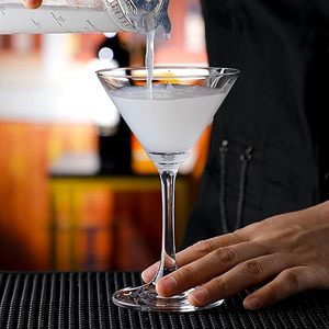 Martini Cocktail Glasses Set of 2 240ml Classic Stem Glassware for Mocktail Cold <b>Drinks</b> Juice Wine Parties Gift Cosmopolitan <b>Bar</b> - Product Image 3