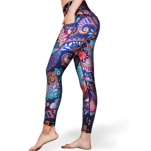 Leggings de sport en polyester pour femme, imprimés par transfert thermique, respirants, antibactériens, personnalisables, Yummy - Product Image 4