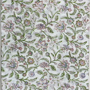 Tissu en coton imprimé au bloc, tissu imprimé au bloc de Jaipur, tissu imprimé au bloc Sanganeri, fabricant OEM en gros - Product Image 1
