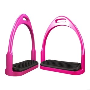Estribos de Aluminio Premium para Caballos, Amortiguadores de Impactos, Antideslizantes, con Soporte para los Pies y Base Ancha, Equipo de Equitación - Product Image 1
