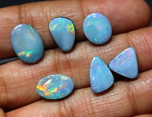 Natural Genuine Australian <b>Opal</b> Doublet Loose Stone Solid <b>Opal</b> High Quality <b>Opal</b> Doublet cabochon for Jewelry Making Wholesale - Product Image 1