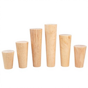 Minimalist Rubber Wood Furniture Legs Clean Design Solid Wooden Legs <b>Sofa</b> Cabinet Table Modern Simple Style Outdoor Living Room - Product Image 1