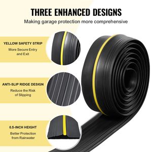 Guarnizione Universale Adesiva per Soglia Porta Garage 10 FT Impermeabile per Porte di Garage - Product Image 3