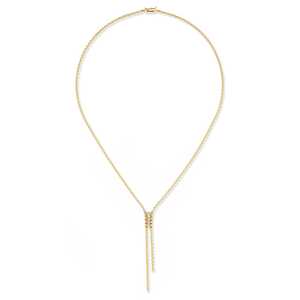 Collar Bolo de Oro Real de 14k y 18k al por Mayor, con Diamantes Cultivados en Laboratorio, Cadena de Bolas, Lariat Flotante, Gargantilla con Cuentas y Púas, Fabricante - Product Image 2