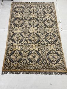 Alfombra de Yute de Pelo Largo Anudada a Mano, Hecha a Mano con Fibra Natural, Diseño Geométrico de Medallón, Estilo Boho, Ecológica para Sala de Estar y Dormitorio - Product Image 4