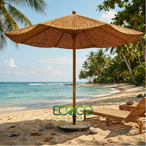 Natural Coconut Fiber Coir Parasol Handmade Outdoor <b>Umbrella</b> with UV Resistant Sunshade for Garden Patio Resort and Cafe - Product Image 1