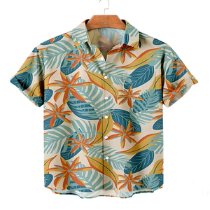 Camisa Polo Hawaiana de Secado Rápido con Protección UV 50+ y Logotipo Personalizado al por Mayor, Camisa de Playa con Botones para Hombre, Diseño Casual - Product Image 3