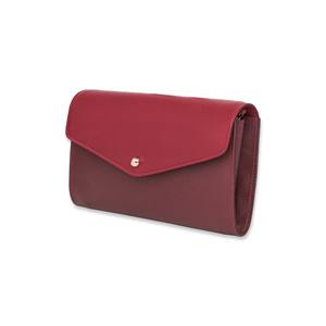 Bolso de Mano Tipo Clutch de Cuero Rojo de Alta Calidad para Mujer, Elegante Bolso de Hombro con Cadena para Fiesta, Pedido al por Mayor con MOQ Bajo - Product Image 2