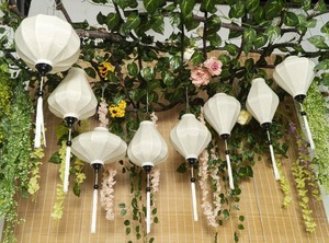 Faroles de Seda Blancos para Decoración Colgante de Techo - Faroles Blancos para Restaurantes, Hoteles, Bodas, Decoración de Cafeterías - Product Image 2