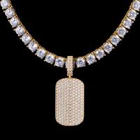 Collier pendentif signe dollar plaqué or Hip Hop avec strass en cristal et chaîne corde, bijoux pour hommes