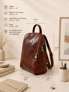 Mochila Mini para Portátil de Cuero Genuino para Uso Diario, Bolso Pequeño de Cuero Real, Mochila de Diseño para Mujer, Mochila de Viaje Personalizada LMBP-0021 - Product Image 2